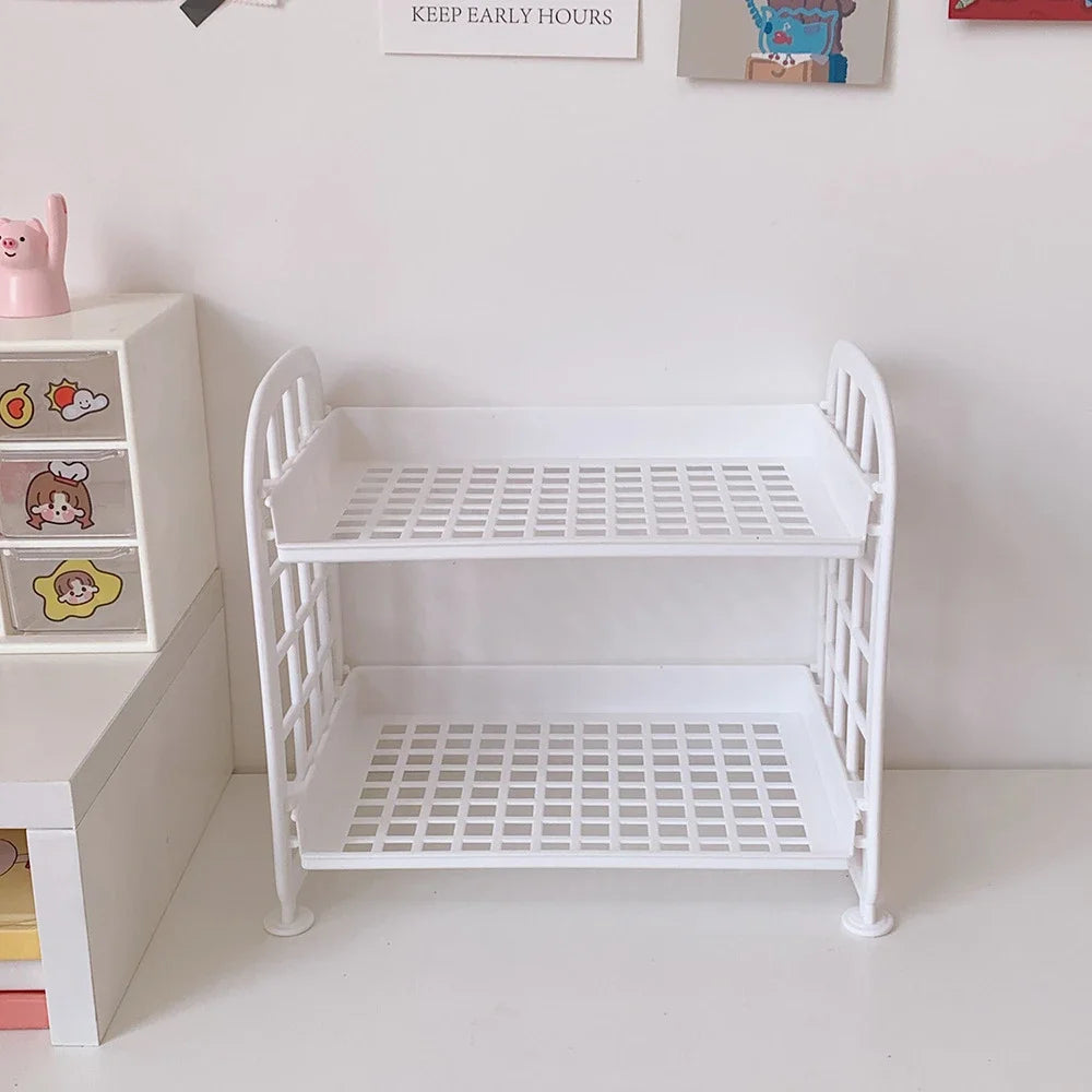 Multi-Functional Plastic Desktop Storage Rack — 21 × 19.8 × 13.7 cm