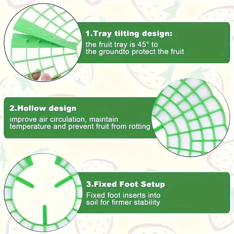 3-Legged Strawberry & Watermelon Plant Support Frames – Easy Assembly Planting Racks (10 pcs)