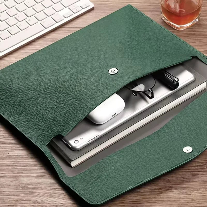 PU Leather File Bag — Waterproof Document Organizer, A4 & A5
