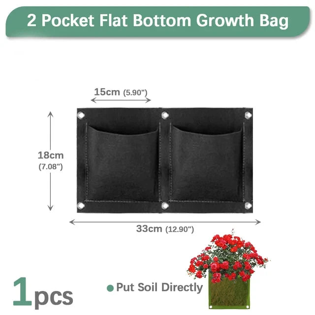Wall Hanging Pocket Grow Bags – Vertical Garden Felt Planter for Indoor & Outdoor