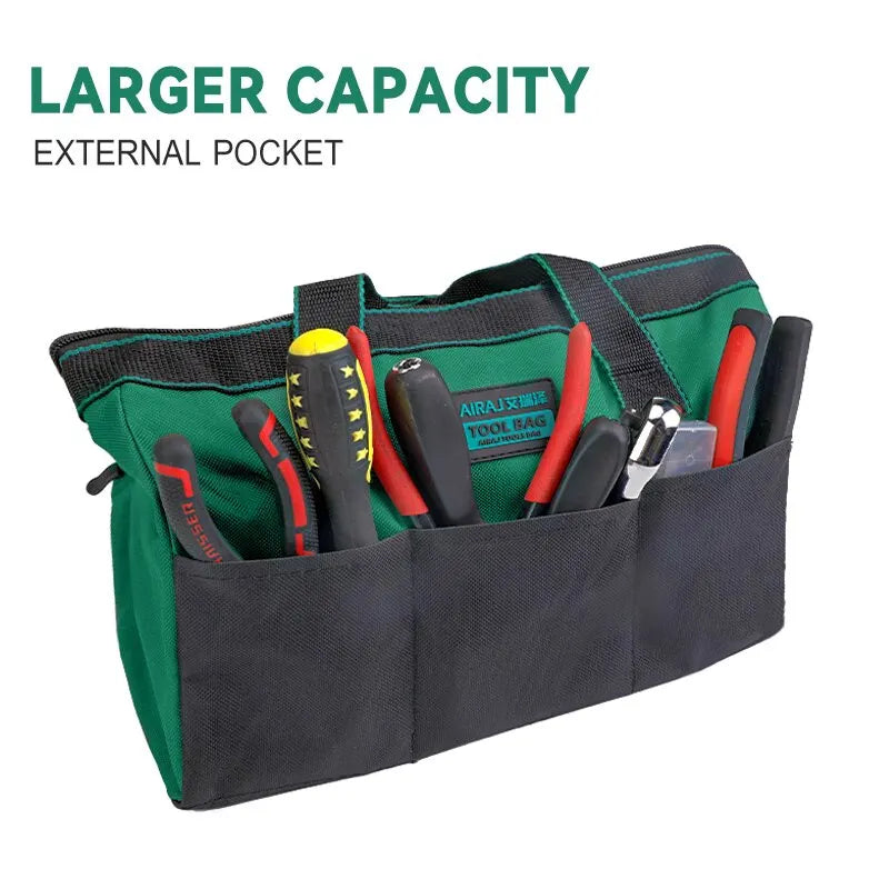 AIRAJ 13-Inch Oxford Tool Bag – Waterproof Multifunctional Storage Bag for Electricians & Woodworkers