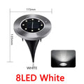 Solar Ground Disk Lights — Waterproof, Auto On/Off, Garden & Lawn