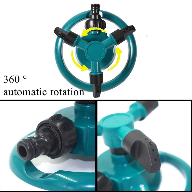 360° Automatic Rotating Sprinkler Nozzle – Garden Lawn Irrigation Watering Head (ABS+PP)