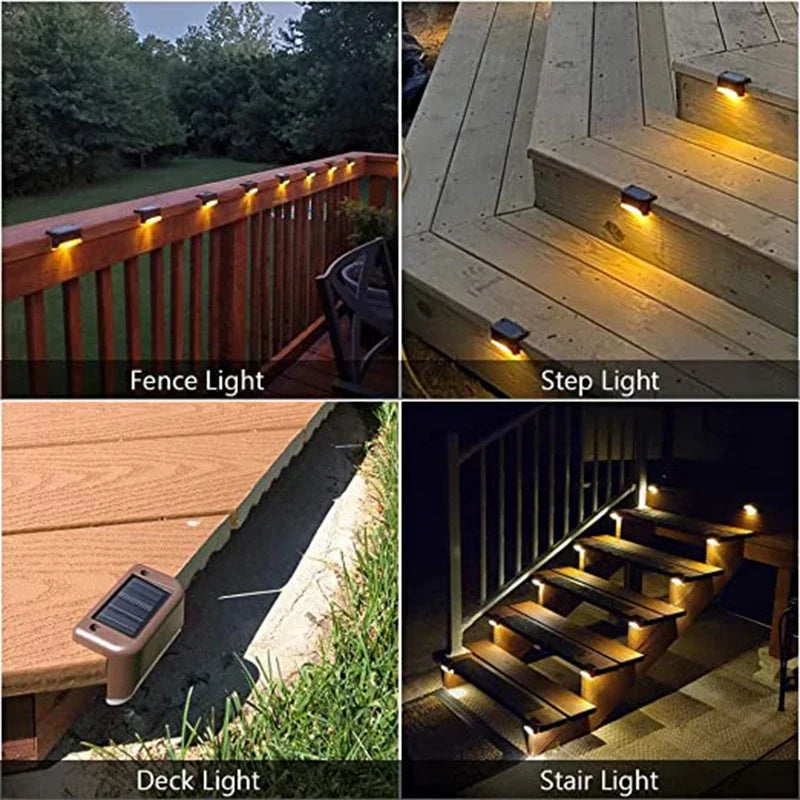 XIWANGFIRE Solar LED Step Light – IP65 Warm/Cool White for Stairs & Patio