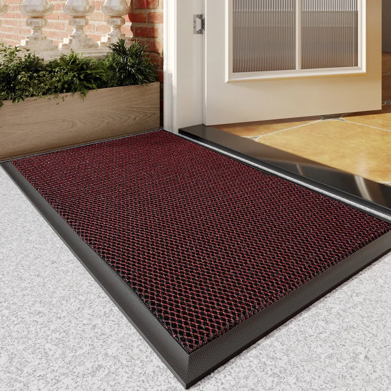 Super Soft PVC Non-Slip Door Mat – Waterproof Braided Entrance Rug