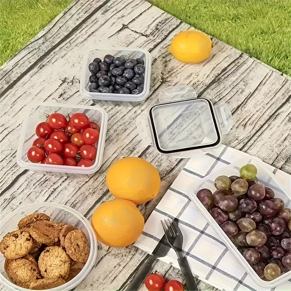 Airtight Food Storage Containers with Snap Lids — Set of 4