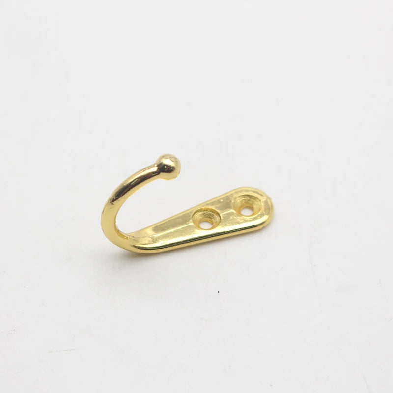 Retro Zinc Alloy Wall Hook — Single or Double Prong for Coats, Bags & Towels