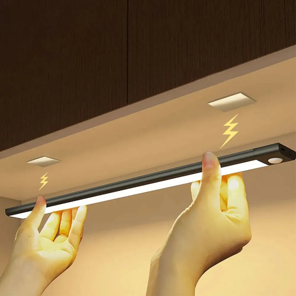 Motion Sensor Cabinet Light — USB-C Rechargeable, Dimmable, 4 Modes