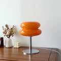 Macaron Glass Bedside Table Lamp — Trichromatic Dimming, Eye Protection