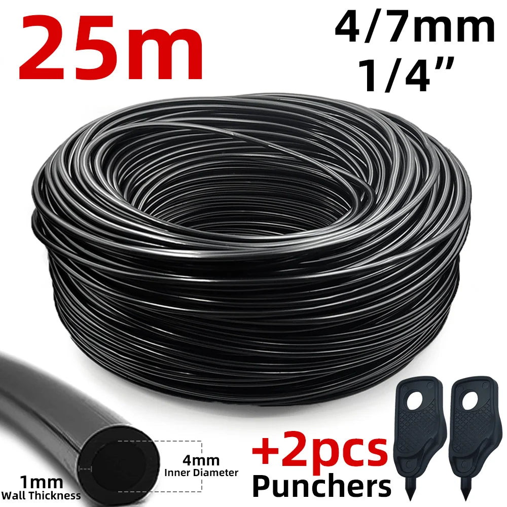 Outdoor Misting Cooling System – Brass Atomizer Nozzles & 4/7mm Hose for Patio & Greenhouse (5–30 m)