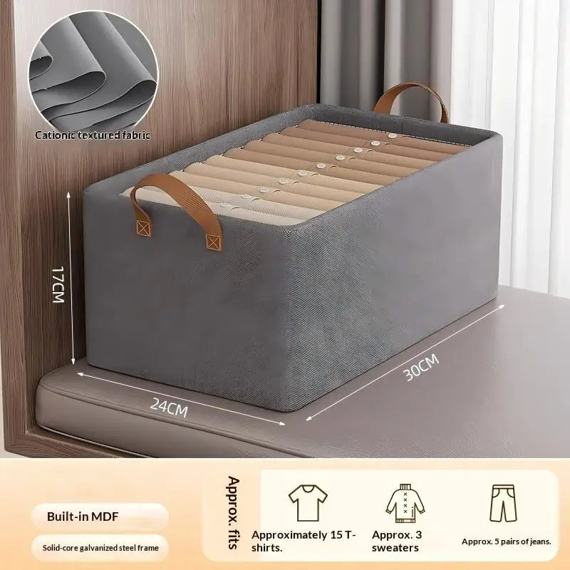 Stackable Fabric Storage Box — Wardrobe Organizer