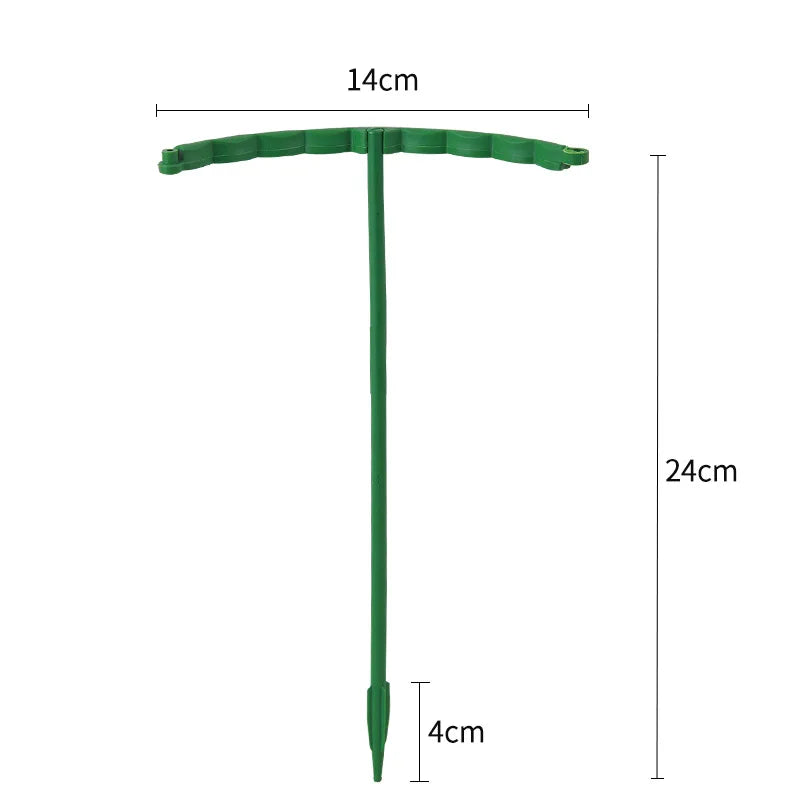 T-Shaped Plastic Plant Support Pile – Flower & Greenhouse Fixing Rod Holder (1/4/8/16 pcs)