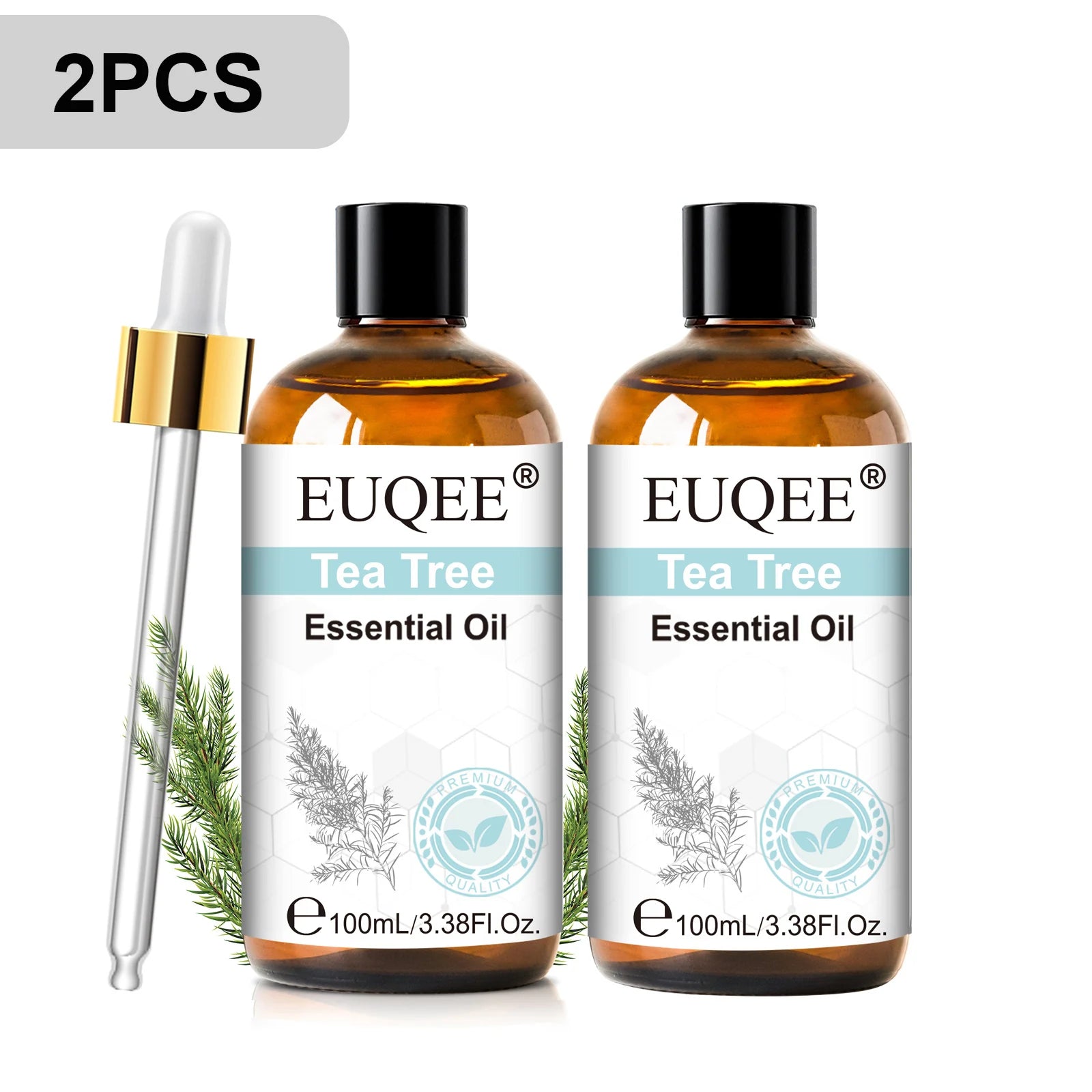 EUQEE 100ml Pure Essential Oil — Vanilla, Lavender, Cinnamon or Lemon — Diffuser & Candle Making