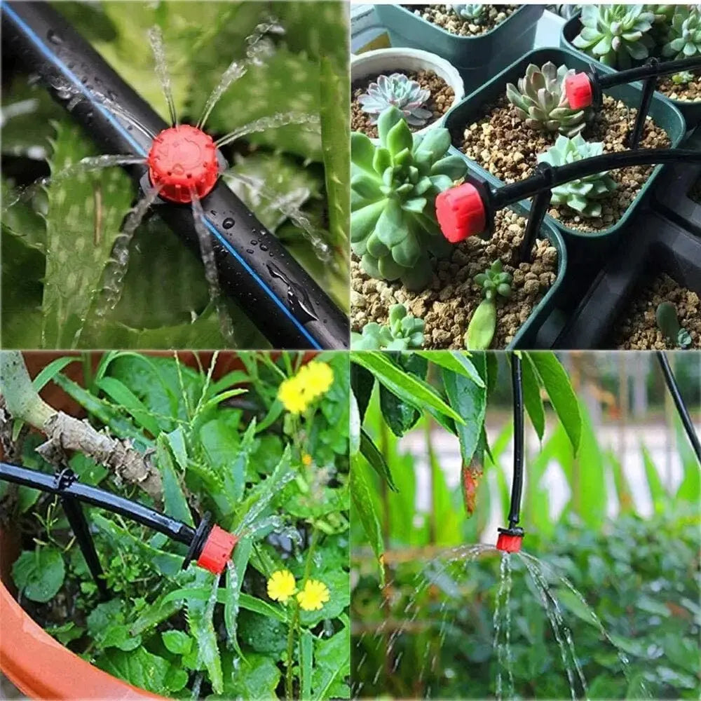 Adjustable Drip Irrigation Emitters – 1/4" Micro Drippers for Watering Systems (50–800 pcs)