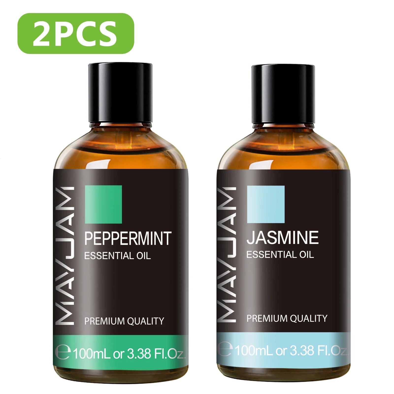 MAYJAM 100ml Pure Plant Essential Oil — Mint, Bergamot, Patchouli, Lemongrass & More