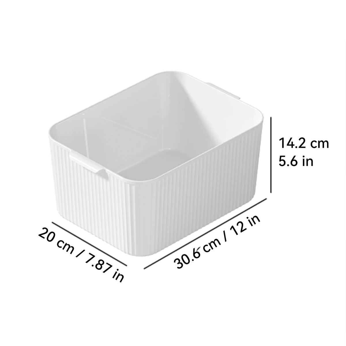 Stackable Plastic Storage Box with Handle — Kitchen, Bathroom & Desktop