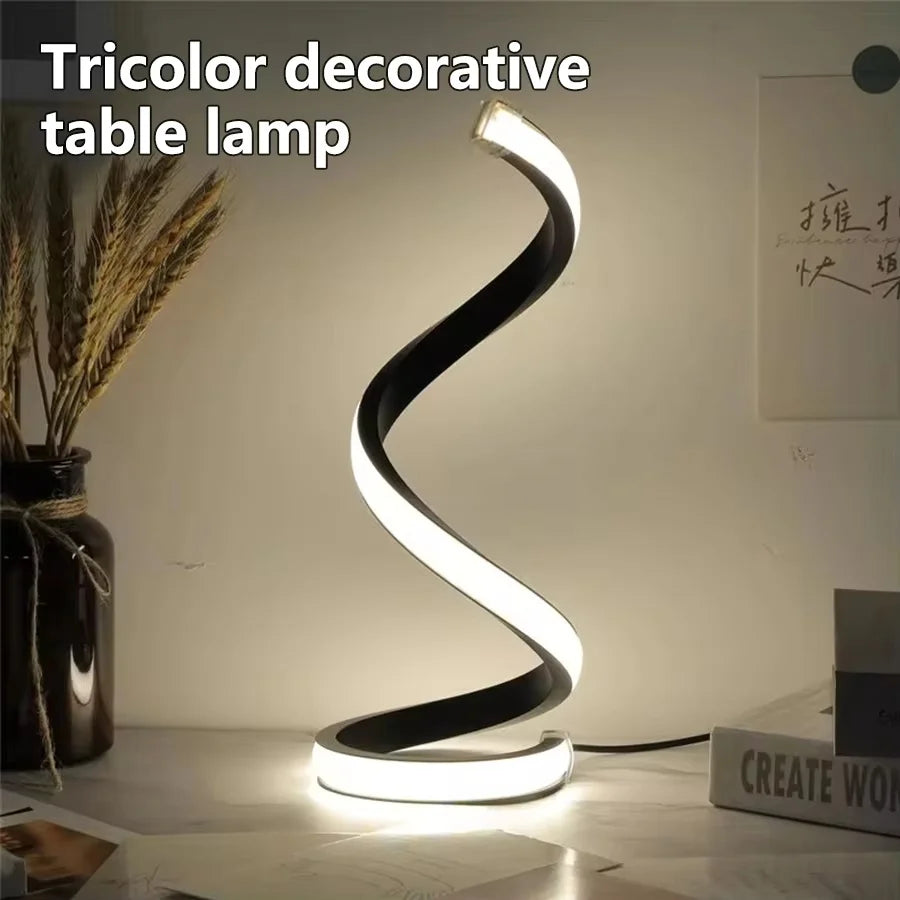 Spiral LED Night Light — 3 Colour Temperatures, Touch Dimming