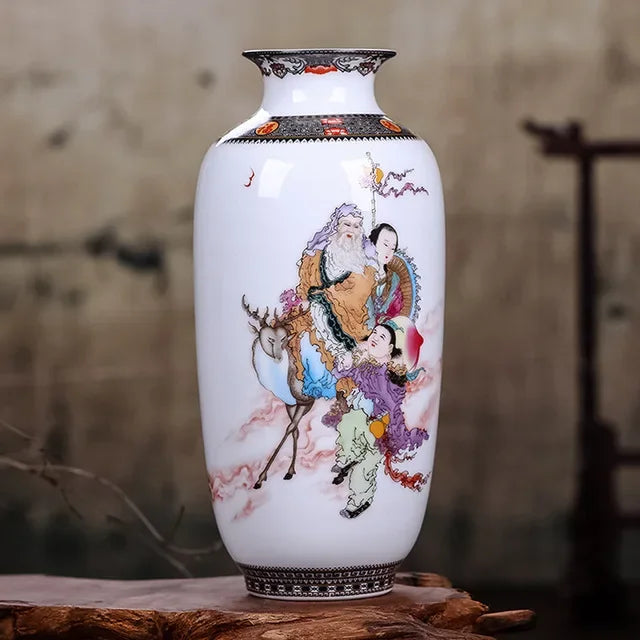 Jingdezhen Traditional Chinese Ceramic Vase — Fine Smooth Finish