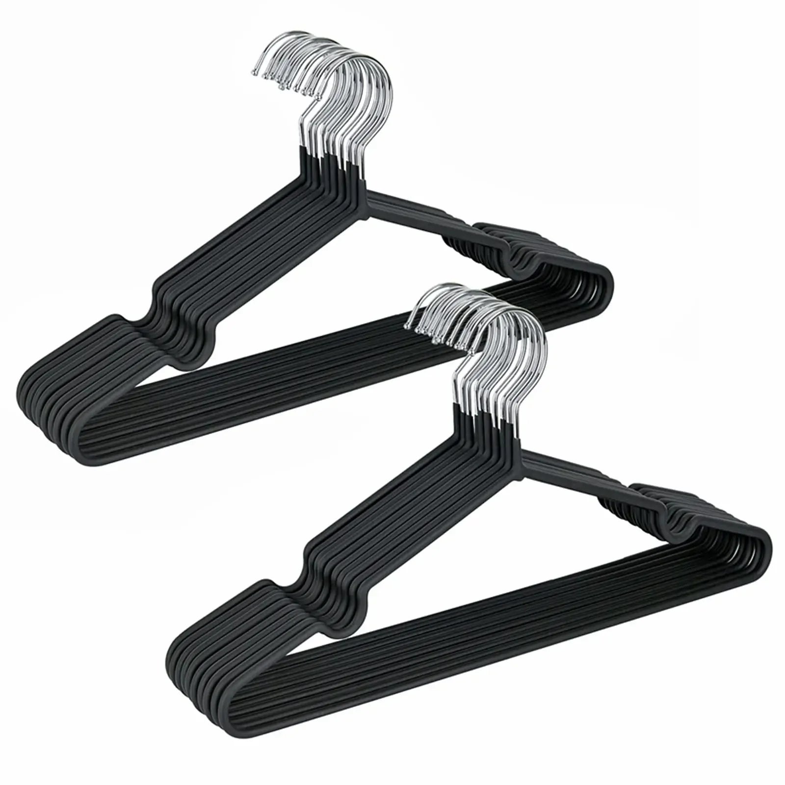 Non-Slip Coated Metal Suit Hangers — Pack of 10