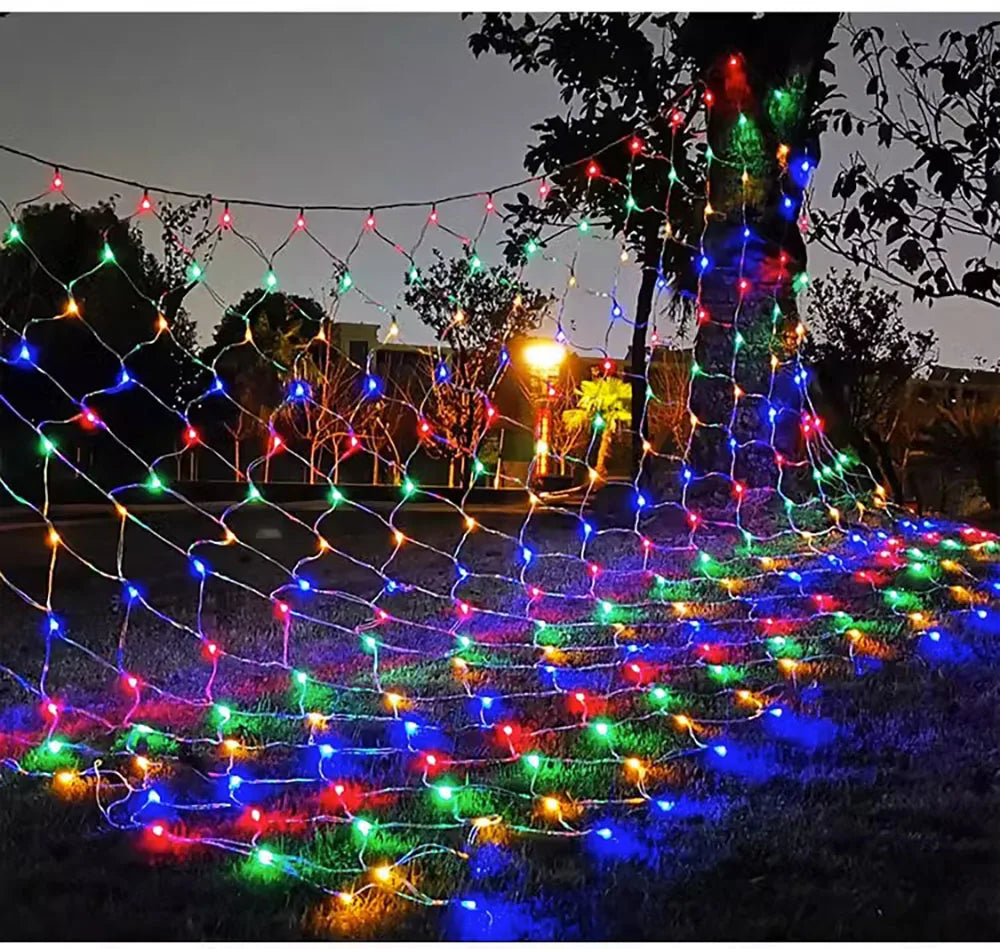 Aibik LED Net String Light – 1.5m–4m Fairy Mesh Light for Garden & Party AC220V
