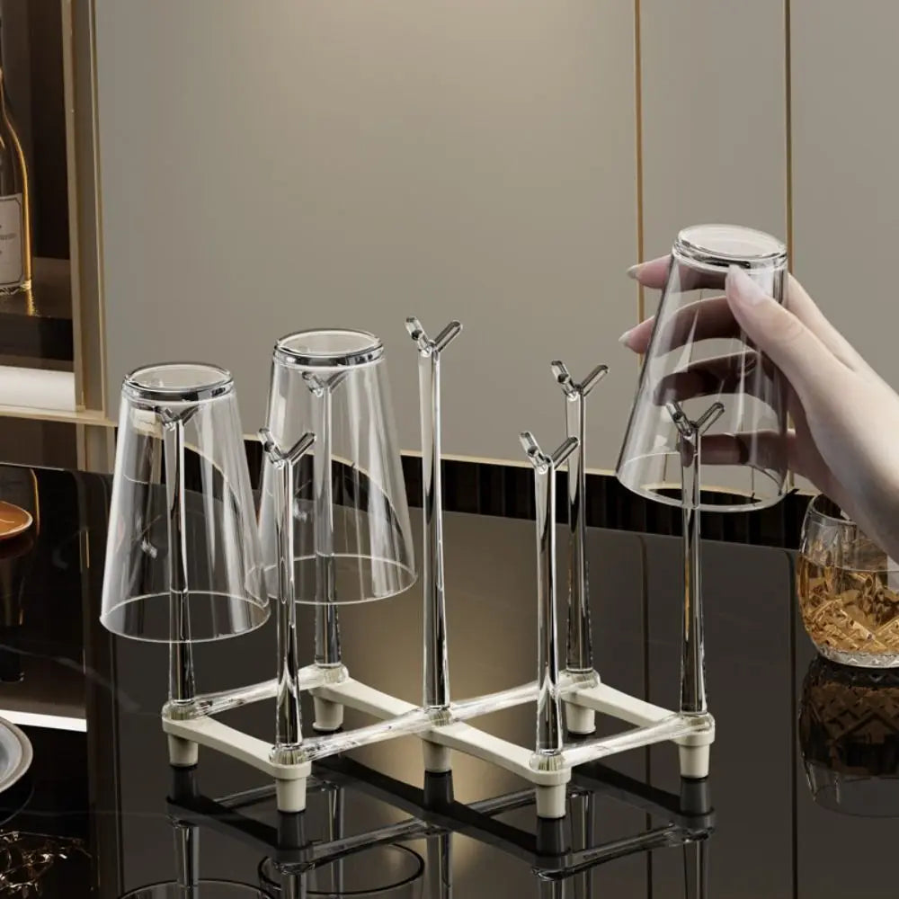 Retractable Cup & Bottle Drying Rack — BPA-Free, Non-Slip, Countertop