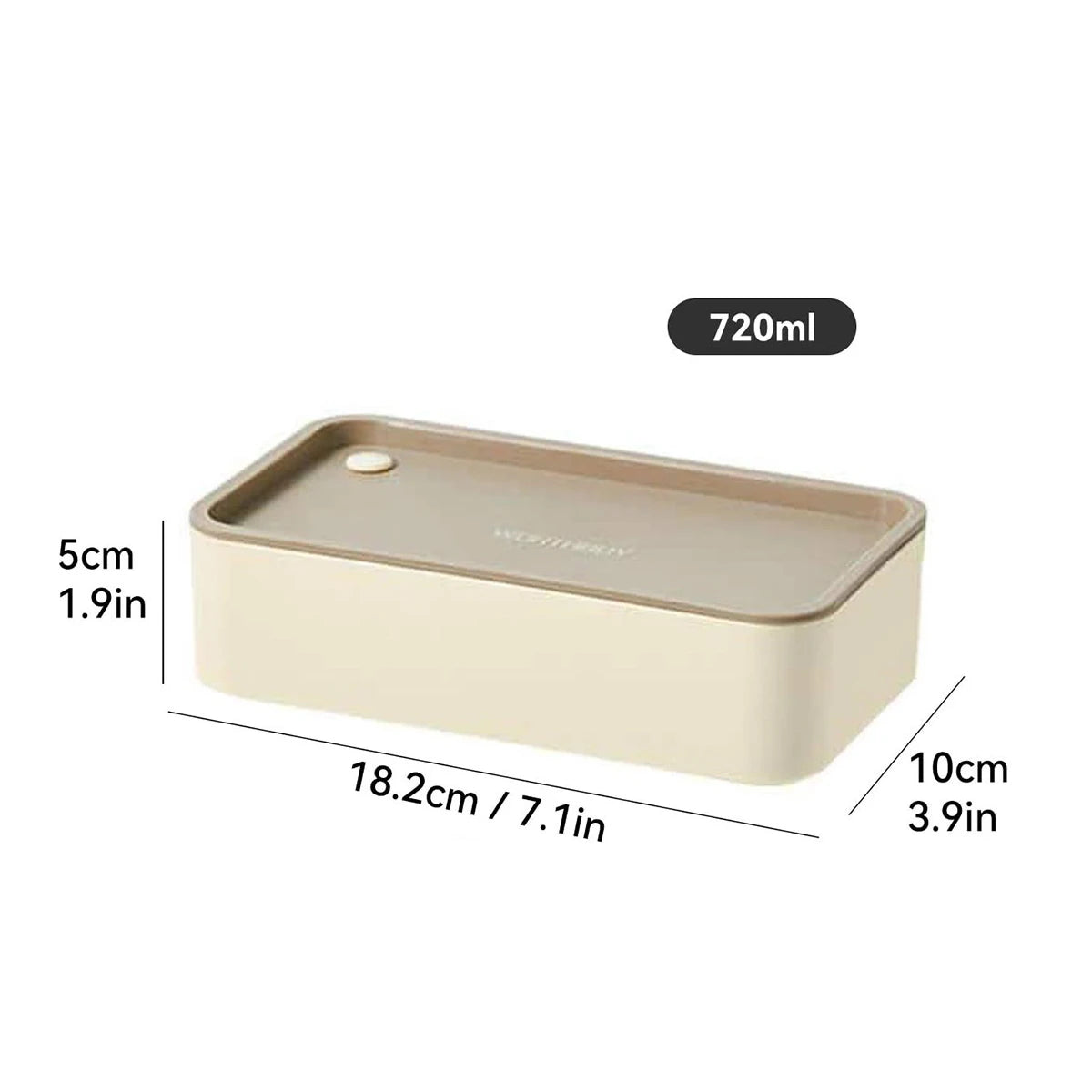WORTHBUY Divided Bento Lunch Box — Leakproof, Microwave Safe, with Bag & Cutlery