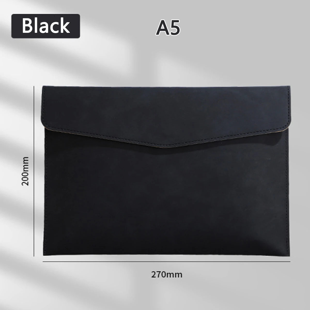 PU Leather File Bag — Waterproof Document Organizer, A4 & A5
