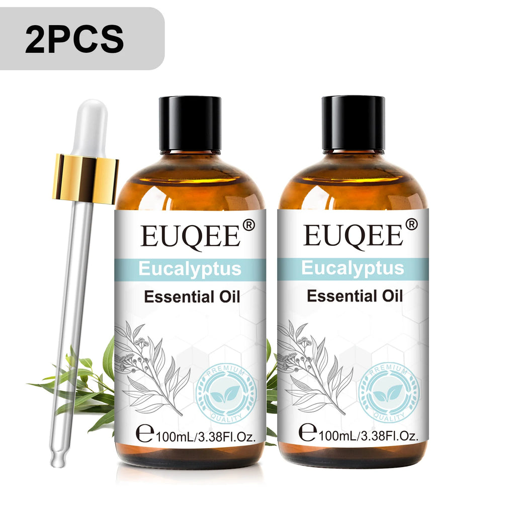 EUQEE 100ml Pure Essential Oil — Vanilla, Lavender, Cinnamon or Lemon — Diffuser & Candle Making