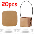 5-20pcs 6cm Kraft Paper Succulent Potted Plant Box Indoor Outdoor Universal Foldable Hanging Potted Plant Box Gardening Tools