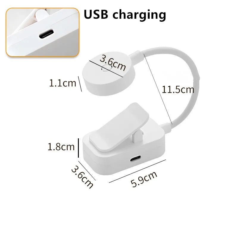 Portable Clip-On Reading Light — 3 Colour Modes, Eye Protection