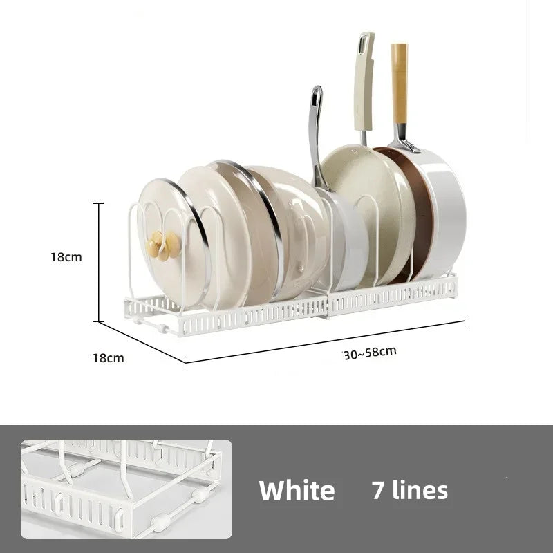 Adjustable Multi-Layer Pot & Dish Storage Rack