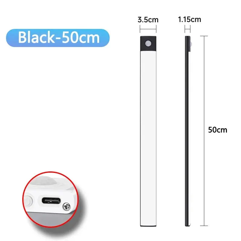 Motion Sensor Cabinet Light — USB-C Rechargeable, Dimmable, 4 Modes