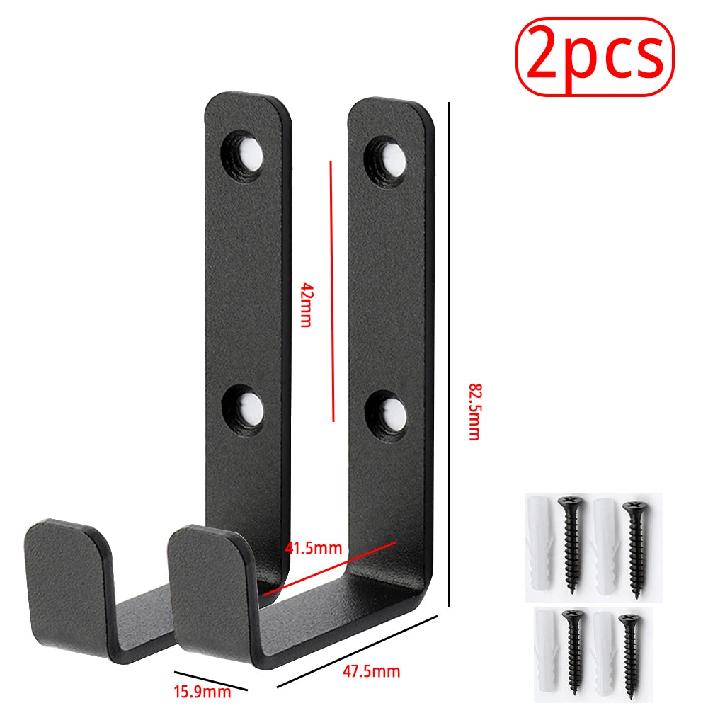 Heavy-Duty Black Metal Wall Hook — Coat, Towel & Bag Hanger