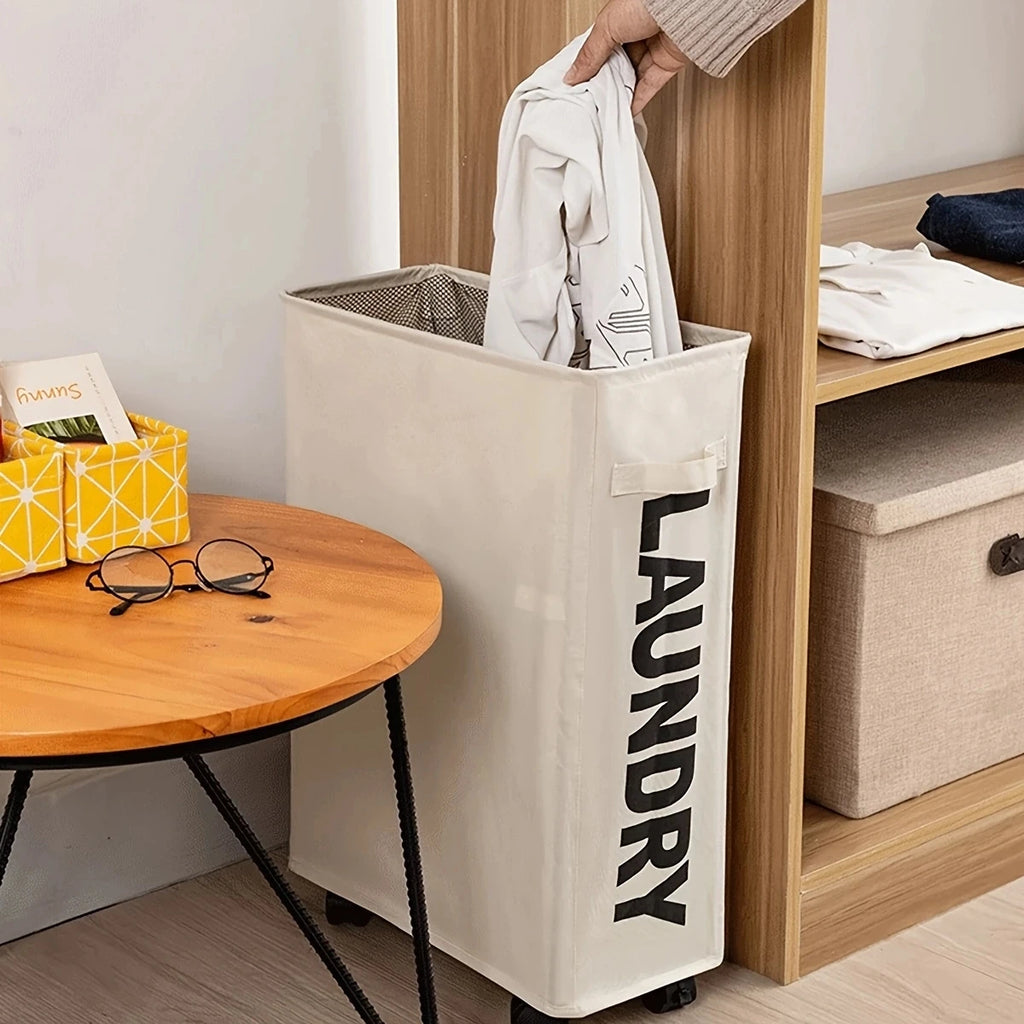 Large Foldable Laundry Basket with Wheels