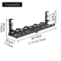 Telescopic Under-Desk Cable Management Tray — No-Drill Metal Wire Organizer