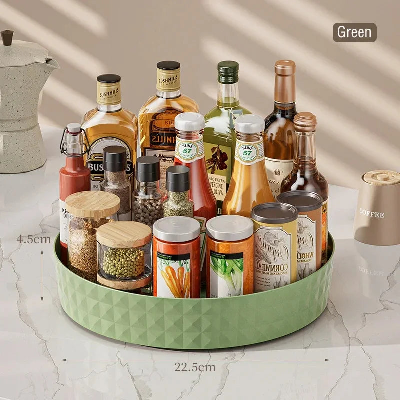 360° Rotating Spice & Condiment Rack — Non-Slip, Multipurpose