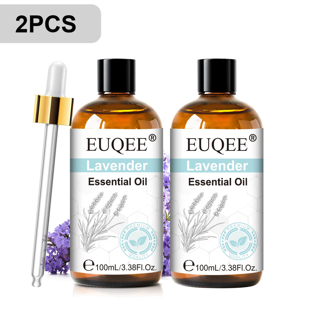 EUQEE 100ml Pure Essential Oil — Vanilla, Lavender, Cinnamon or Lemon — Diffuser & Candle Making