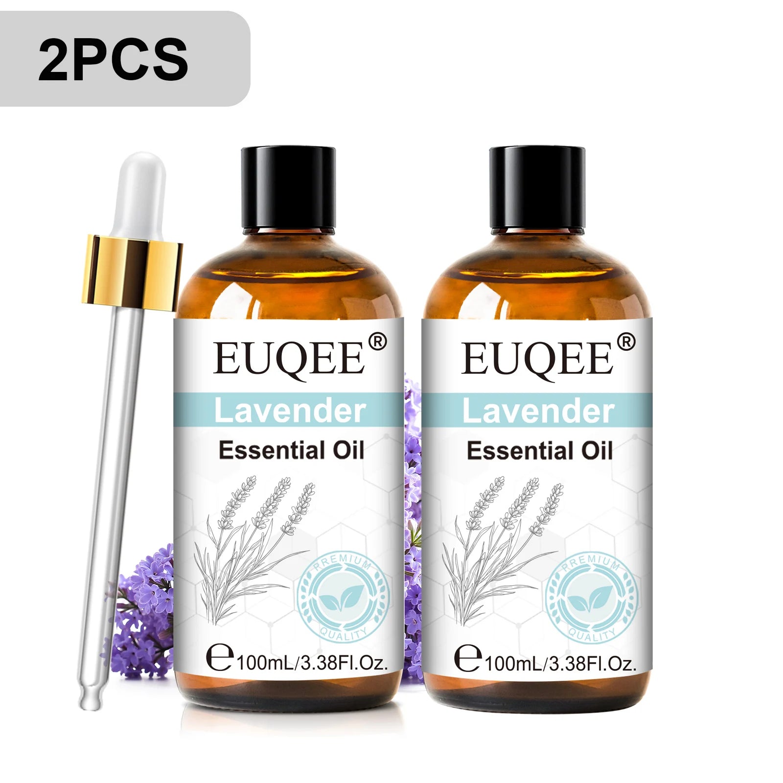 EUQEE 100ml Pure Essential Oil — Vanilla, Lavender, Cinnamon or Lemon — Diffuser & Candle Making
