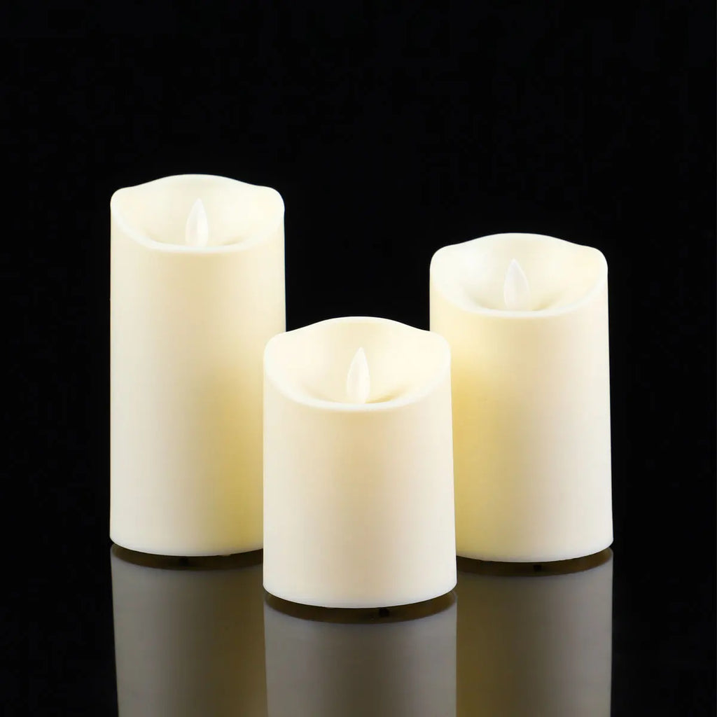 USB Rechargeable LED Candles with Remote Control — Set of 1 or 3