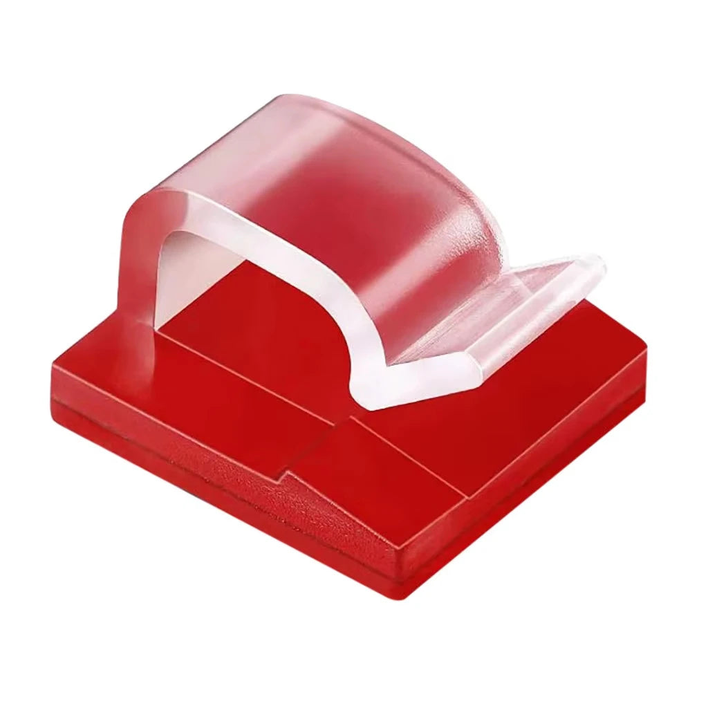 Self-Adhesive Acrylic Cable Clips — Wire Holder & Cord Organizer