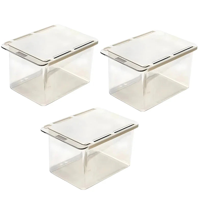 Transparent Pull-Out Drawer Storage Box — Bathroom Cotton & Swab Organizer