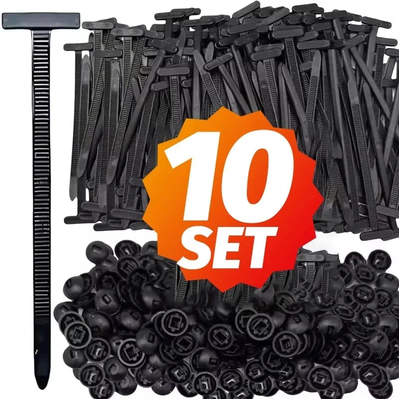 Nylon Self-Locking Zip Ties with Pin Button — Heavy Duty Fastening Strap