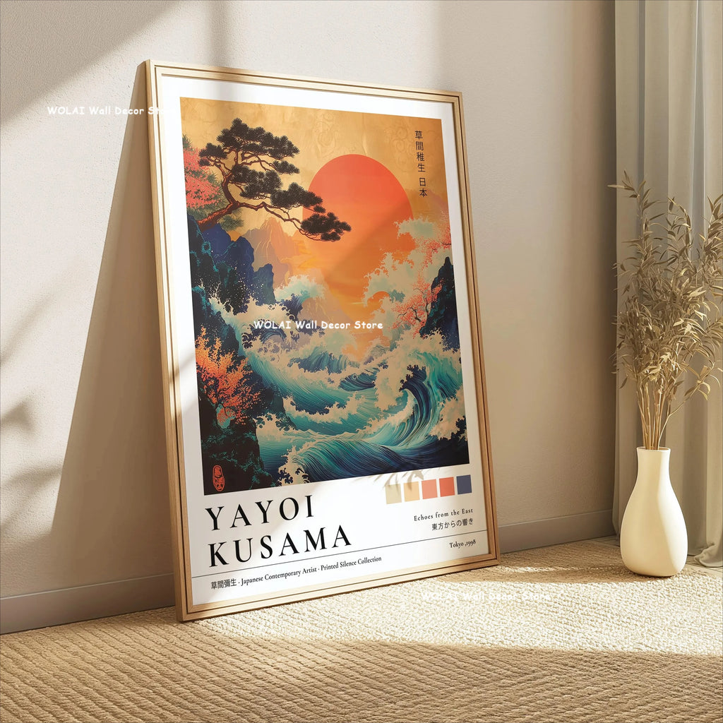 Japanese Wall Art Canvas Prints — Coral Reef, Mushrooms & Mount Fuji, Set of 1 or 3