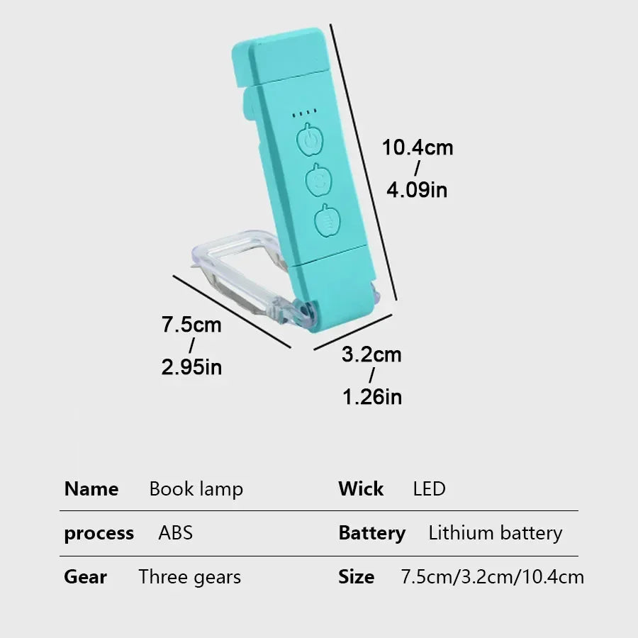 Rechargeable Clip-On Book Light — Eye-Care, 3 Colour Modes