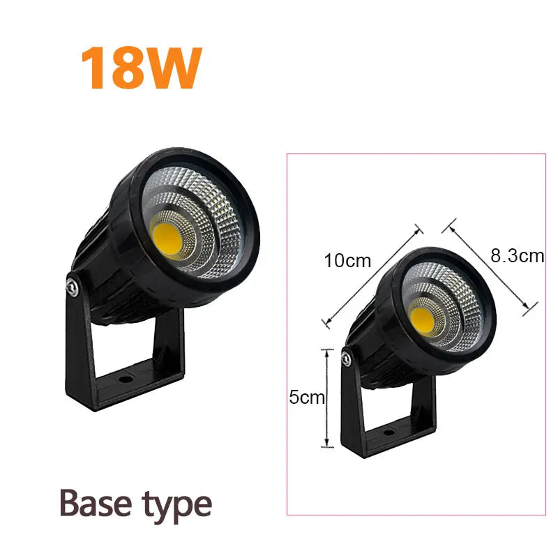 teetealy LED COB Spike Lawn Lamp – 5W–20W Garden Path Spotlight IP65