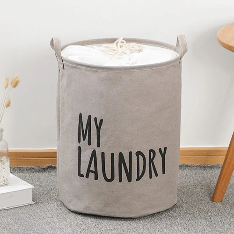 Foldable Cotton & Linen Laundry Basket