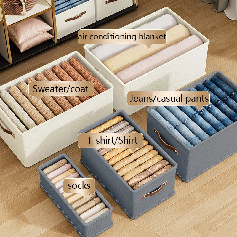 Open-Top Oxford Fabric Storage Box — Bedroom Organizer
