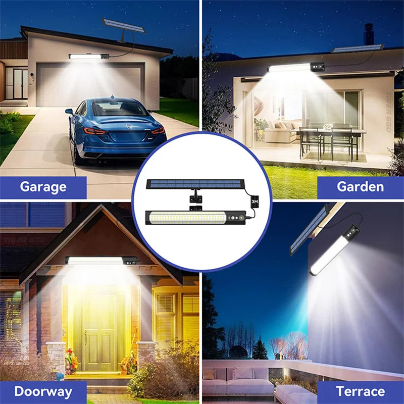 PDQ 158 LED Solar Flood Light – Motion Sensor & Remote, IP65 Dusk-to-Dawn
