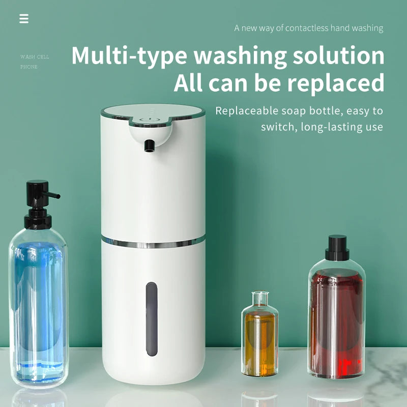 380ml Automatic Sensor Soap Dispenser — Rechargeable, 4-Level Dose, IPX5