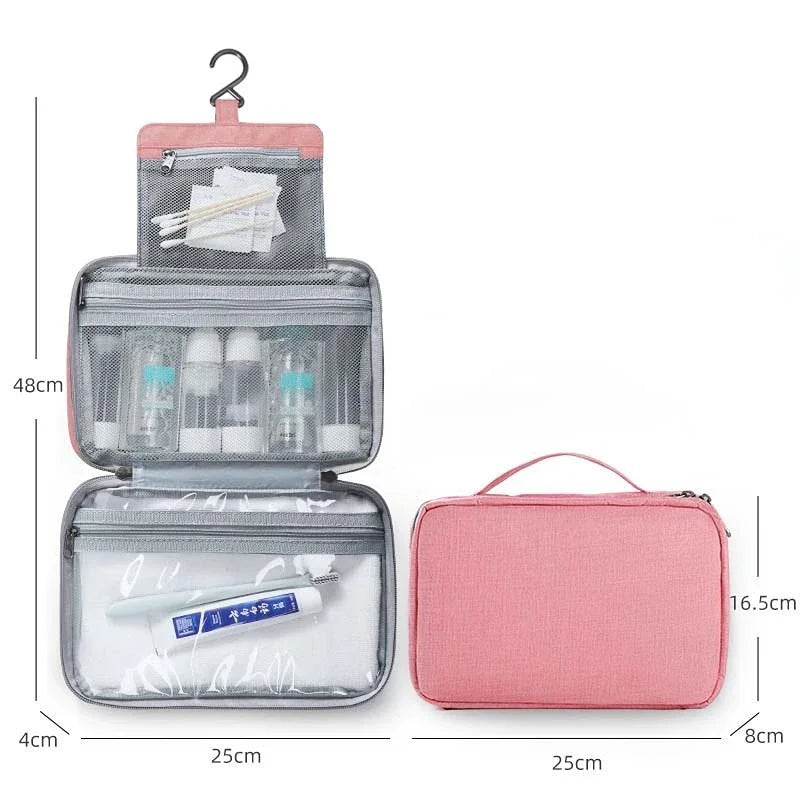 Waterproof Folding Toiletry Bag — Dry-Wet Separation, Large Capacity